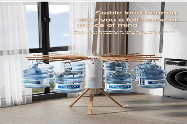 منشر ملابس خشبي قابل للطي Foldable Wooden Clothes Drying Rack