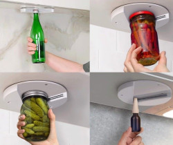 فتاحة علب لاصقة تحت الكاونتر و الرفوف Jar Opener