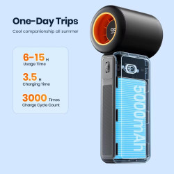 مروحة يدوية صغيرة الحجم تعمل بالشحن Portable fan 5000MA