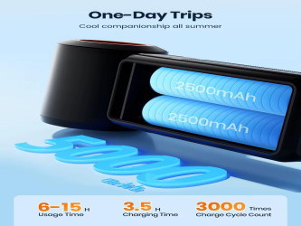 مروحة يدوية صغيرة الحجم تعمل بالشحن Portable fan 5000MA