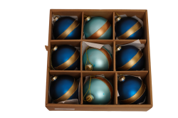 كرات زجاجية (9 كرات) Glass Christmas Balls (Box of 9)