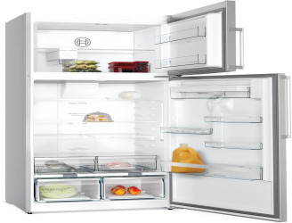 ثلاجة فريزر قائمة بذاتها بفريزر علوي – ستانلس ستيل مقاوم لبصمات الأصابع سيريز 6 Series 6 Free-standing Fridge-Freezer with Freezer at Top