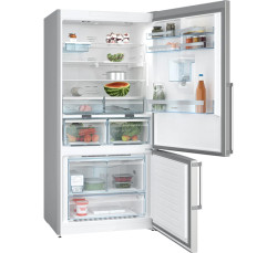 ثلاجة وفريزر قائم بذاته بالفريزر السفلي – ستانلس ستيل مقاوم لبصمات الأصابع سيريز 6 Series 6 Free-standing Fridge-Freezer with Freezer at Bottom