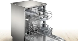 غسالة صحون قائمة بذاتها سيريز 4 – ستانلس ستيل مقاوم للبصمات Series 4 Free-Standing Dishwasher – Brushed Steel Anti-Fingerprint