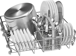 غسالة صحون قائمة بذاتها سيريز 4 – ستانلس ستيل مقاوم للبصمات Series 4 Free-Standing Dishwasher – Brushed Steel Anti-Fingerprint