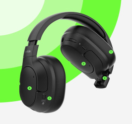 سماعات Belkin Isolate Noise Cancelling Over Ear مع خاصية التشغيل لمدة 60 ساعة - أسود Belkin Isolate Noise Cancelling Over-Ear 60h Playtime - Black