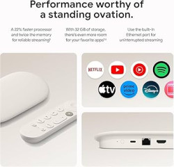 جهاز بث (Streamer) يعمل بنظام Google TV GOOGLE TV STREAMER 4K 32GB