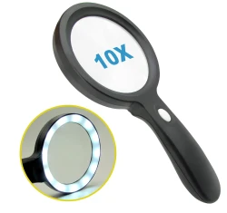عدسة مكبرة محمولة بتكبير 10 أضعاف Portable magnifying glass with 10x magnification