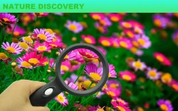 عدسة مكبرة محمولة بتكبير 10 أضعاف Portable magnifying glass with 10x magnification