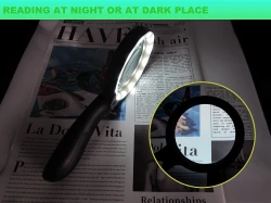 عدسة مكبرة محمولة بتكبير 10 أضعاف Portable magnifying glass with 10x magnification