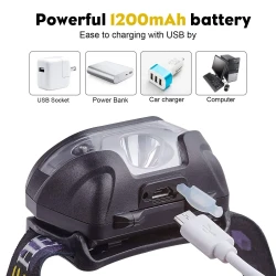 مصباح رأس خفيف الوزن ومقاوم للماء Lightweight and waterproof headlamp