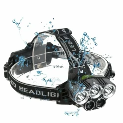 لايت رأس LED قابل للشحن مزود بـ 5 مصابيح ومقاوم للماء Rechargeable LED head light with 5 lights and waterproof
