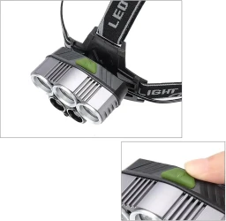 لايت رأس LED قابل للشحن مزود بـ 5 مصابيح ومقاوم للماء Rechargeable LED head light with 5 lights and waterproof