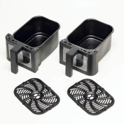 قلاية هوائية مزدوجة 9 لتر Air Fryer 9L Double Glass Basket