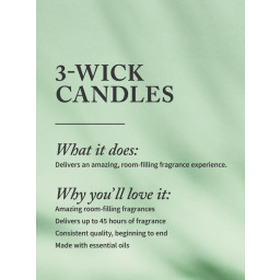شمعة معطرة دارك كيس Dark Kiss 3-Wick Scented Candle