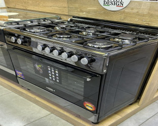 طباخ انسايد - 6 مشاعل -سيفتي Inside Gas Cooker - 6 Burners - Steel - Safety
