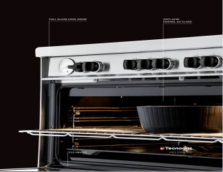 طباخ تكنوكاز الإيطالي الفاخر – 5 شعلات Luxury Italian Tecnogas cooker – five stainless steel burners