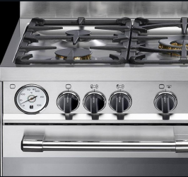 طباخ تكنوكاز الإيطالي الفاخر – 5 شعلات Luxury Italian Tecnogas cooker – five stainless steel burners