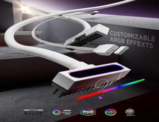 كيبل امداد 24 بن ادرسبل Hydrus ARGB PSU Extension Cable ( 24PIN 40CM )