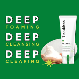 غسول رغوي للوجه بزيت شجرة الشاي Troubless Tea Tree + 4-Terpineol Facial Cleansing Foam
