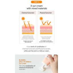كريم واقي شمس SPF50+ حماية UVA/UVB Chamos Blansen Daily UV Defence Sun Cream SPF50+ UVA/UVB Protection
