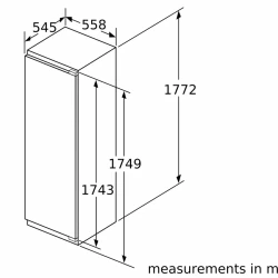 مجمدة عامودية مدمجة سيريز 6 سعة  211 لتر Serie 6 Built-in Freezer 211L