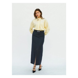 تنّورة نسائية بحزام وفتحة أمامية Women's Belted Skirt with Slit Front