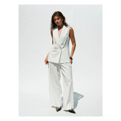 سترة (فيست) نسائية بصفين أزرار مزدوجة Women's Double-Breasted Sleeveless Vest / Blazer