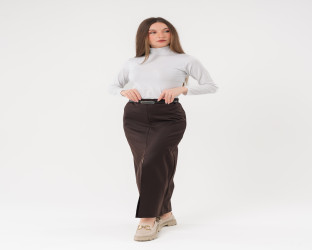 تنّورة نسائية بحزام وفتحة أمامية Women's Belted Skirt with Slit Front