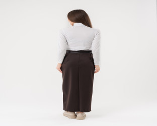 تنّورة نسائية بحزام وفتحة أمامية Women's Belted Skirt with Slit Front