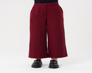 بنطلون واسع نسائي High-Waist Wide-Leg Culottes Trousers