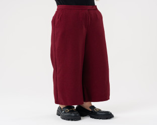 بنطلون واسع نسائي High-Waist Wide-Leg Culottes Trousers