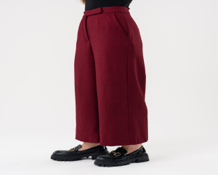 بنطلون واسع نسائي High-Waist Wide-Leg Culottes Trousers