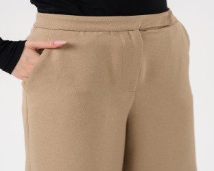 بنطلون واسع نسائي High-Waist Wide-Leg Culottes Trousers
