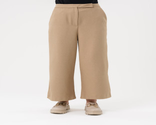 بنطلون واسع نسائي High-Waist Wide-Leg Culottes Trousers