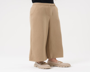 بنطلون واسع نسائي High-Waist Wide-Leg Culottes Trousers