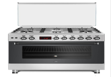 طباخ انسايد 6 مشاعل  - نظام  سيفتي Inside Gas Cooker - 6 Burners - Shiny Steel - Safety Features