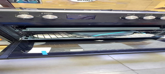 طباخ انسايد 6 مشاعل  - نظام  سيفتي Inside Gas Cooker - 6 Burners - Shiny Steel - Safety Features