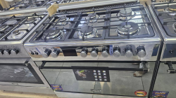 طباخ انسايد 6 مشاعل  - نظام  سيفتي Inside Gas Cooker - 6 Burners - Shiny Steel - Safety Features