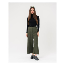 بنطلون واسع نسائي High-Waist Wide-Leg Culottes Trousers
