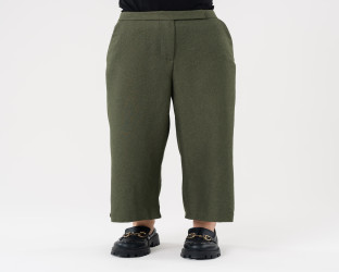 بنطلون واسع نسائي High-Waist Wide-Leg Culottes Trousers