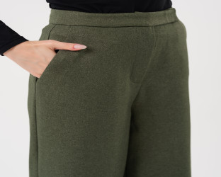 بنطلون واسع نسائي High-Waist Wide-Leg Culottes Trousers