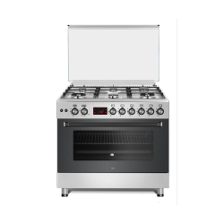 طباخ انسايد 6 مشاعل  - نظام  سيفتي Inside Gas Cooker - 6 Burners - Shiny Steel - Safety Features