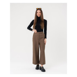 بنطلون هاي ويست High-Waist Wide-Leg Culottes Trousers