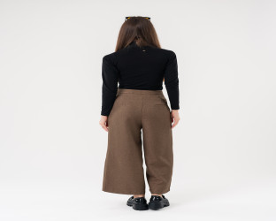 بنطلون هاي ويست High-Waist Wide-Leg Culottes Trousers