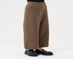 بنطلون هاي ويست High-Waist Wide-Leg Culottes Trousers