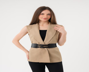 سترة بليزر (فيست) نسائية بدون أكمام Women's Sleeveless Blazer Vest