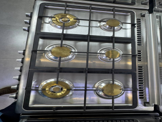 طباخ انسايد - 6 مشاعل - نظام بوري Inside Gas Cooker - 6 Burners - Steel -