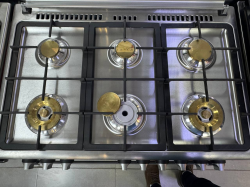طباخ انسايد - 6 مشاعل - نظام بوري Inside Gas Cooker - 6 Burners - Steel -
