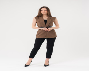 سترة بليزر (فيست) نسائية بدون أكمام Women's Sleeveless Blazer Vest